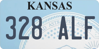 KS license plate 328ALF