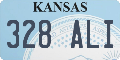 KS license plate 328ALI