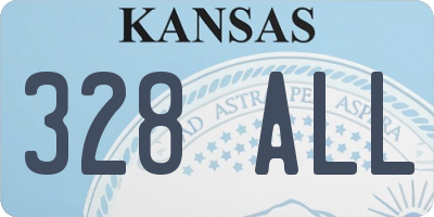 KS license plate 328ALL