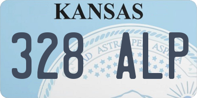 KS license plate 328ALP