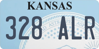 KS license plate 328ALR