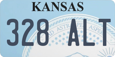 KS license plate 328ALT