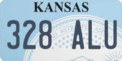 KS license plate 328ALU