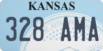 KS license plate 328AMA