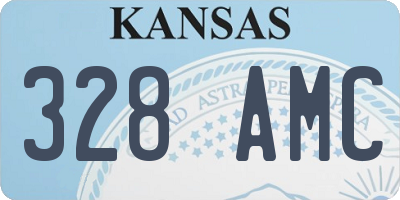 KS license plate 328AMC