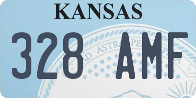 KS license plate 328AMF