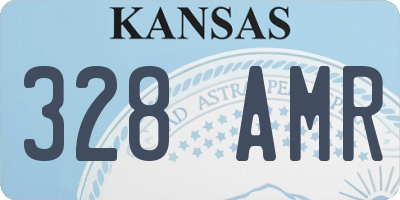 KS license plate 328AMR