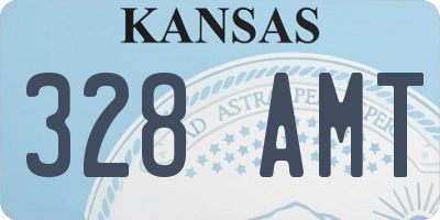 KS license plate 328AMT