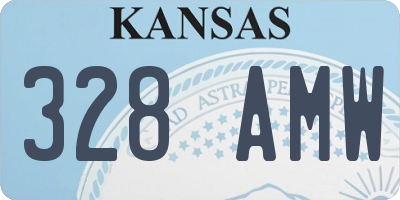 KS license plate 328AMW