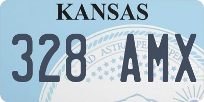 KS license plate 328AMX