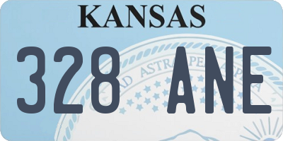 KS license plate 328ANE