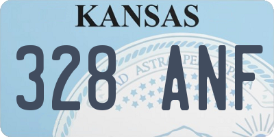 KS license plate 328ANF