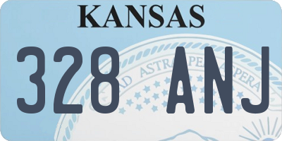 KS license plate 328ANJ