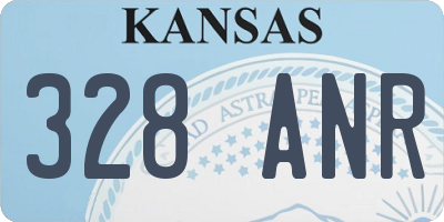KS license plate 328ANR