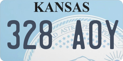 KS license plate 328AOY