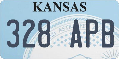 KS license plate 328APB