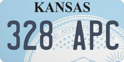 KS license plate 328APC