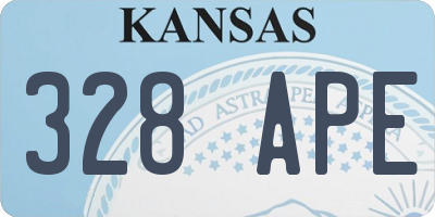 KS license plate 328APE