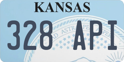 KS license plate 328API