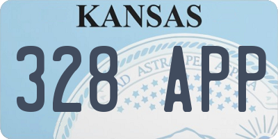 KS license plate 328APP