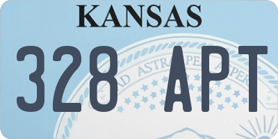 KS license plate 328APT