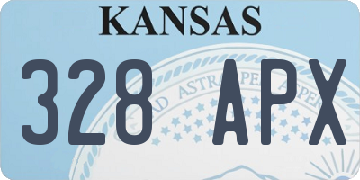 KS license plate 328APX