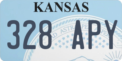 KS license plate 328APY