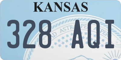 KS license plate 328AQI