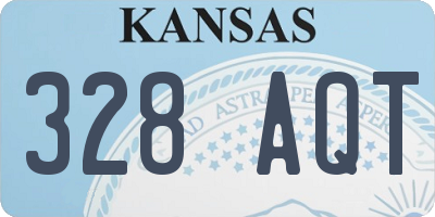 KS license plate 328AQT