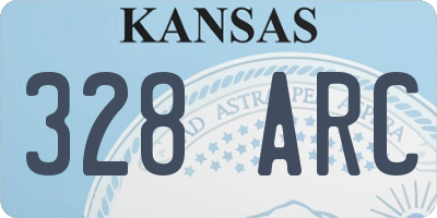 KS license plate 328ARC