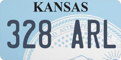 KS license plate 328ARL
