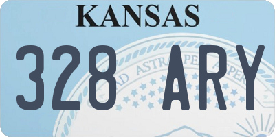 KS license plate 328ARY