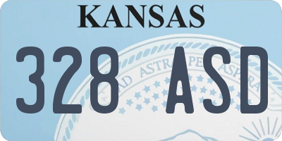KS license plate 328ASD