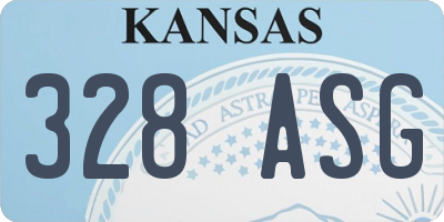 KS license plate 328ASG