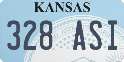 KS license plate 328ASI