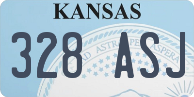 KS license plate 328ASJ