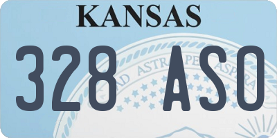 KS license plate 328ASO