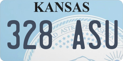 KS license plate 328ASU