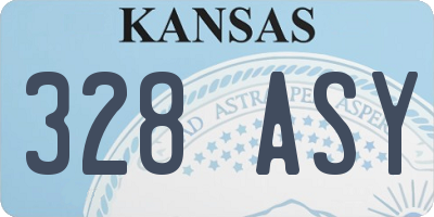 KS license plate 328ASY