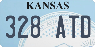 KS license plate 328ATD
