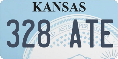 KS license plate 328ATE