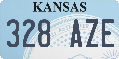 KS license plate 328AZE