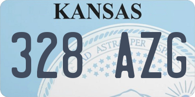 KS license plate 328AZG