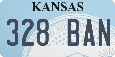 KS license plate 328BAN