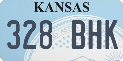 KS license plate 328BHK