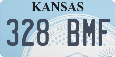 KS license plate 328BMF