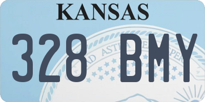 KS license plate 328BMY