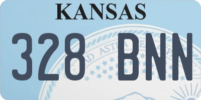 KS license plate 328BNN