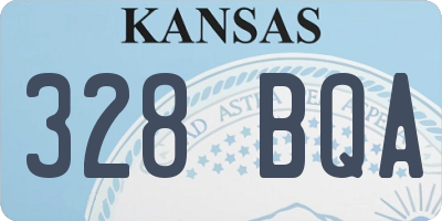 KS license plate 328BQA