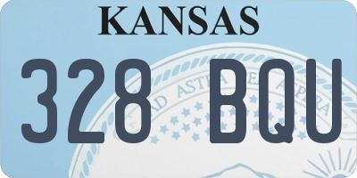 KS license plate 328BQU